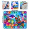 QUOKKA Baby Play Mat for Floor - Ocean ABC Rug for Kids Toddlers Infants - Extra Thick Large Padded Non-Slip Nursery Rug for Babies Crawling and Playing - Foldable Care Mat for Girls and Boys Playroom